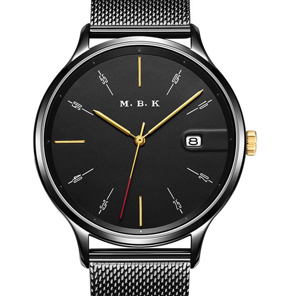 

mbk fashion business japan nh35 automatic men mechanical watches waterproof 50m male clock, Slivery;brown