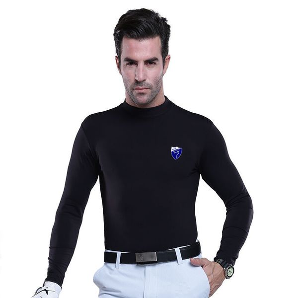 

men's professional golf shirts milk silk fabric high elastic sports personal fitting base shirts bottoming shirts