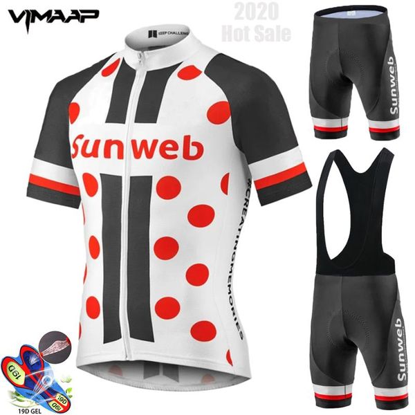 

2020 red sunweb pro cycling wear bike jersey quick dry bicycle clothing mens summer team cycling jerseys 19d bike shorts set, Black;blue
