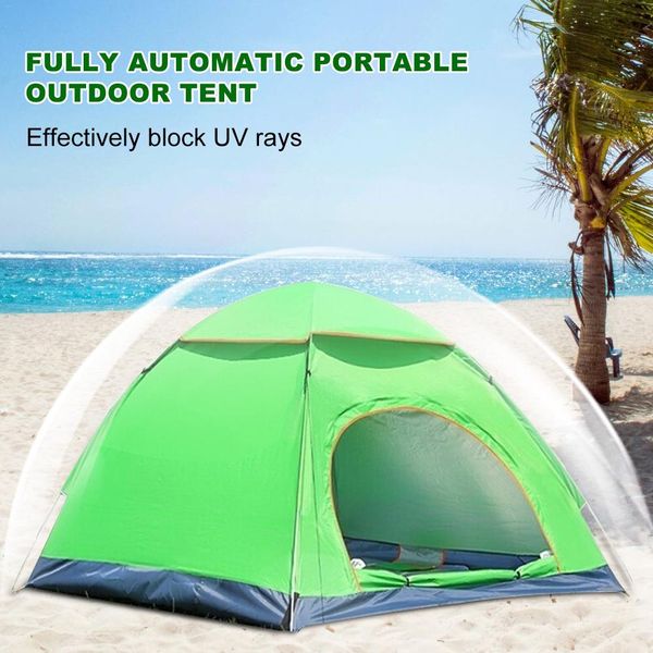 

new style outdoor tent 3-4 people dual door fully automatic durable waterproof sun protection camping tent gauze mosquito net