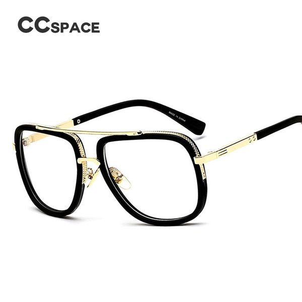 

ccspace 2017 new arrival glasses frame classic brand men women eyeglasses transparent square retro eyewear c'45021, Silver