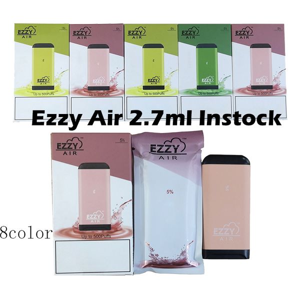 

Ezzy воздуха Одноразовые Vape Ручки Ezzy Vapes Starter Kit Pod Устройство масло Патроны батареи Ezzy Испаритель 2,7 мл Instock высокого качества Vape Kit