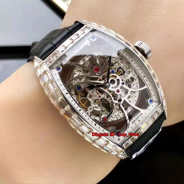 

6 Style Best Watch CINTRÉE CURVEX Скелет Big Diamonds Автоматические механические мужские часы 8880 B с