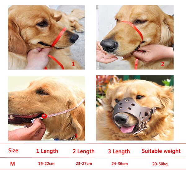 

adjustable dog protective mask anti bark muzzle pu anti-biting puppy mouth cover pet grooming anti schewing mask size m dbc dh0979-2