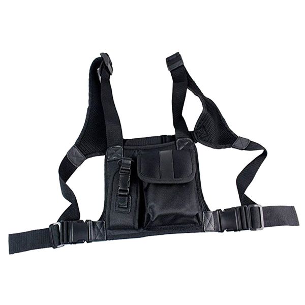 

universal hands chest pocket harness bag holster holder vest rig for two way radio