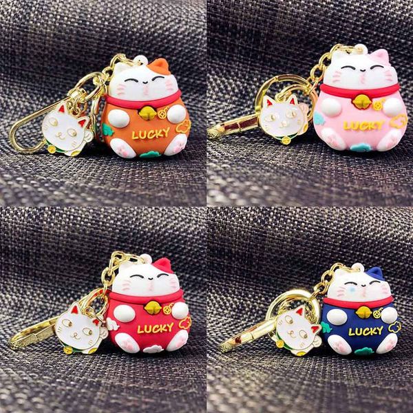 

car pendant cute lucky cat safe driving lucky blessing car hanging ornament auto rearview mirror decoration gift interior