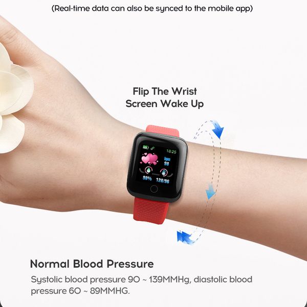 

men's smart watch blood pressure measurement waterproof fitness tracker watch heart rate monitor pedometer smart band