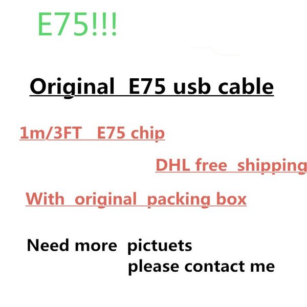 

50pcs genuine original 1m/3ft 2m/6ft e75 5ic chip od: 3.0mm data usb charger cable for foxconn with retail box