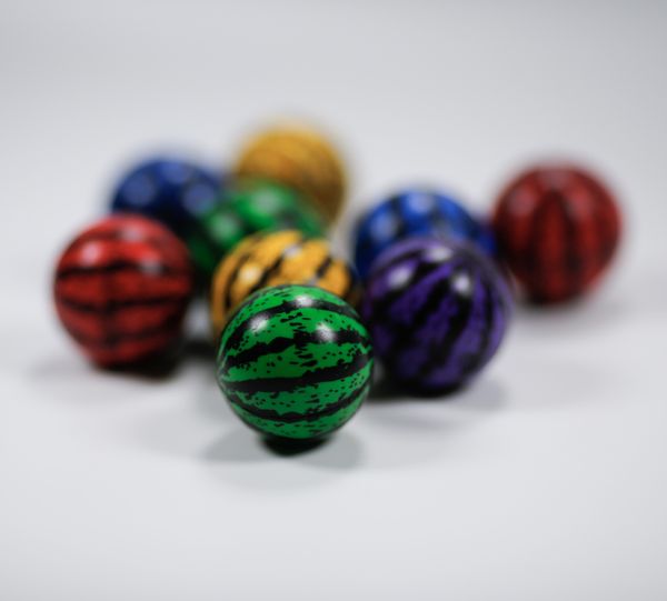 

32 size/35 mm/45mm mixed elastic ball color watermelon rubber ball automatic capsule toy organ equipped bouncing ball