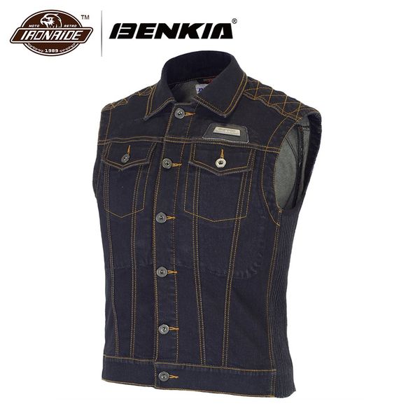 

benkia women motorcycle jacket riding denim jacket vest jean protector spring summer autumn sleeveless jaqueta motoqueiro