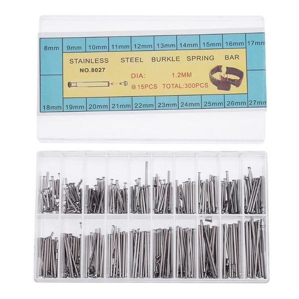 

300pcs watch repair set 8-25mm stainless steel watch band spring bars strap link pins watchmaker spring bar link pins tool