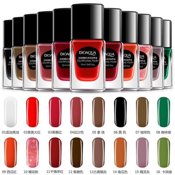 

bioaqua gel nail polish long-lasting 12ml colorful nail polish uv soak off gel art long lasting art lacquer beauty
