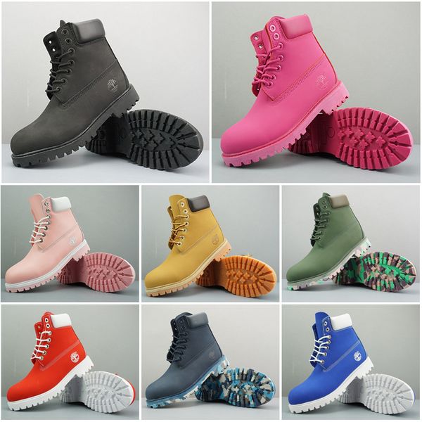 

New Mens Women Designer&nbspTimberland&nbspBoot Chestnut Triple Black White Camo Green Brown work Martin winter boots bootie 36-45