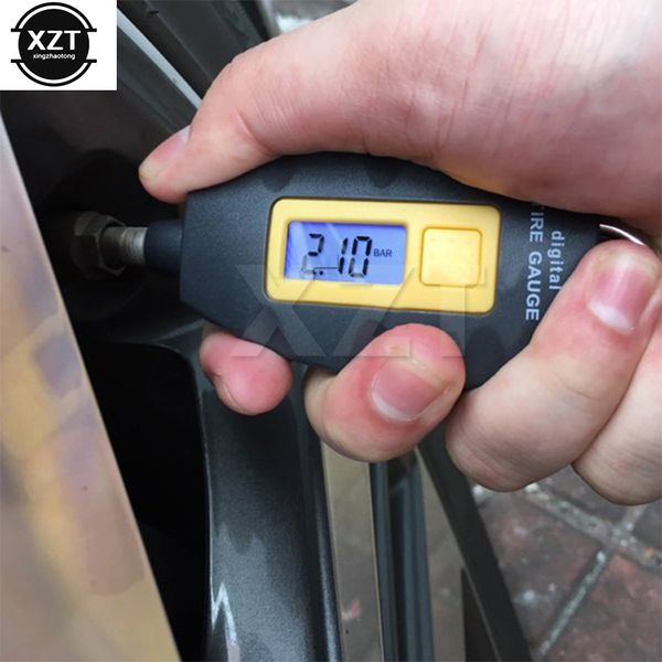 

portable mini key ring tire pressure gauge lcd multifunction car tire pressure gauge high precision digital display key ring tir