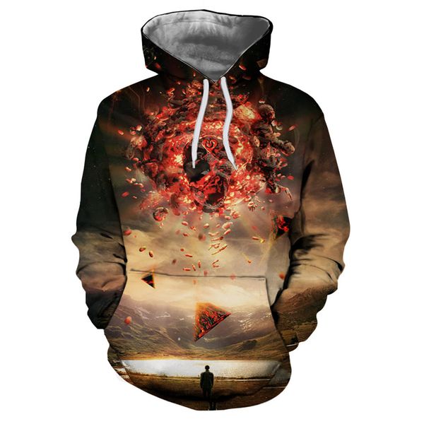 

mens casual scary lover 3d print party long sleeve hoodie sweatshirt pullover men/women harajuku hoodies loose sweatshirts, Black