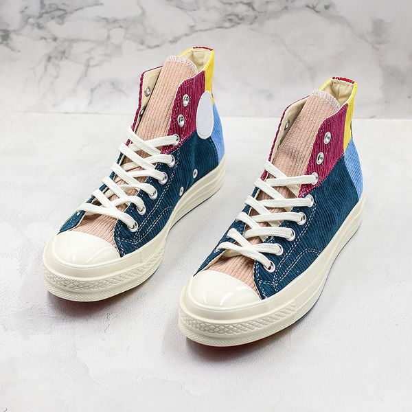 

2020 convas spring stitching colours casual shoes hococal high fashion platform canvas sports shoes designer shoe men women leisure sneaker, Black