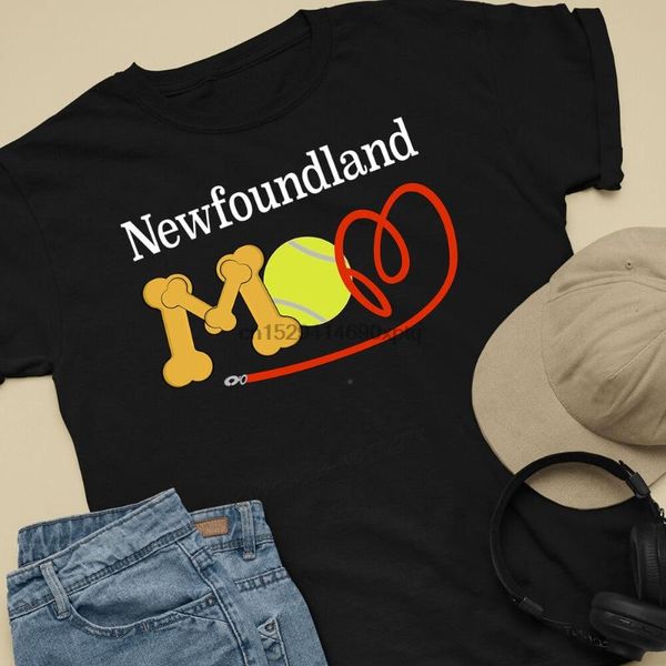 

ньюфаундленд собака мама и папа comfy cute dog lover t-shirt, White;black