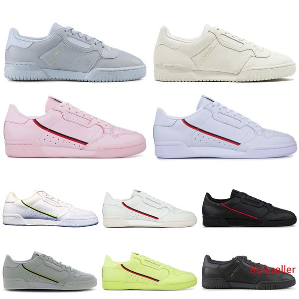 

powerphase calabasas continental 80 casual shoes kanye west core black pink semi-frozen yellow grey women mens trainer sports sneakers 36-45