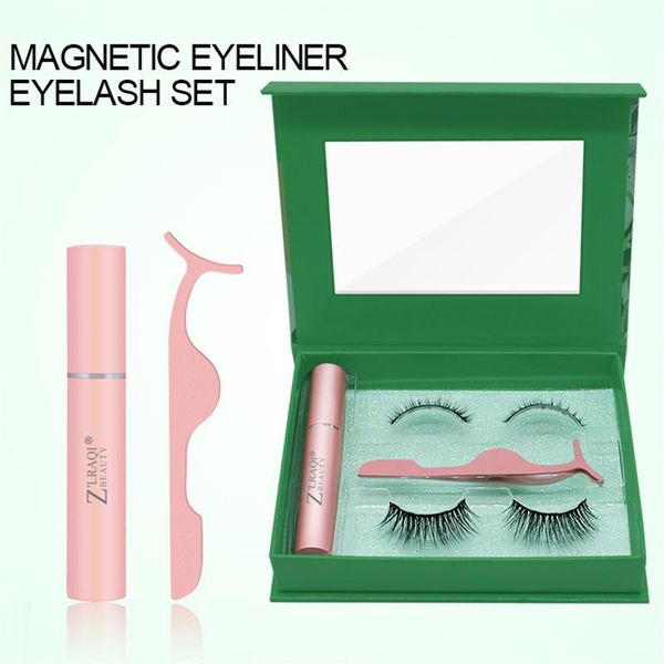 

epacket luxury 5 magnet 6d eyelash designer eyelash magnetic liquid eyeliner false eyelashes tweezer set waterproof long lasting gift box
