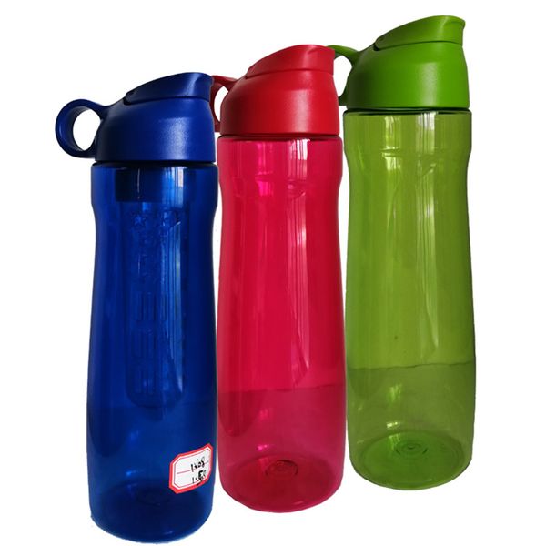 

wholesale 800ml bpa clear plastic sport water bottle for travel camping hiking