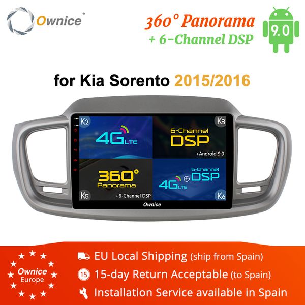 

ownice k1 k2 k5 k6 octa core android 9.0 car dvd radio player gps navi for kia sorento 2015 2016 stereo 4g 360 panorama dsp