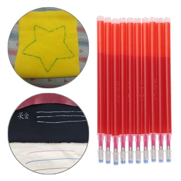 

10pcs fabric markers pen high temperature disappearing pencil marker pens heat wrap fade out patchwork cross stitch sewing tools, Black
