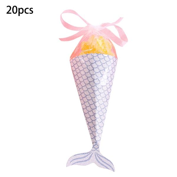 

20pcs the fish tail party box sets kids favorite candy box birthday gift