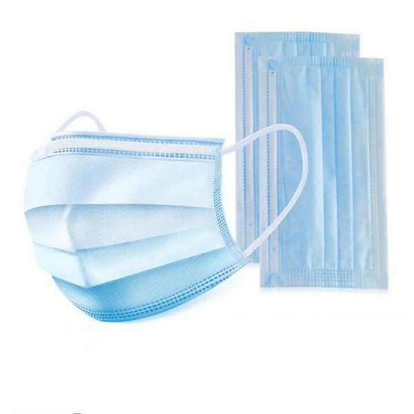

dhl ship party mask blue face practical dustproof and mens womens mouth masks 3 layers of non woven fabric vbyu