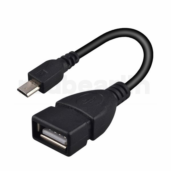 

micro usb host cable otg 10cm 5pin mini usb cable for tablet pc mobile phone mp4 mp5 smart phone new