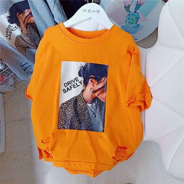 

2020 новое лето товара девушка прохладный печать hole футболка три цвета y200704, Blue