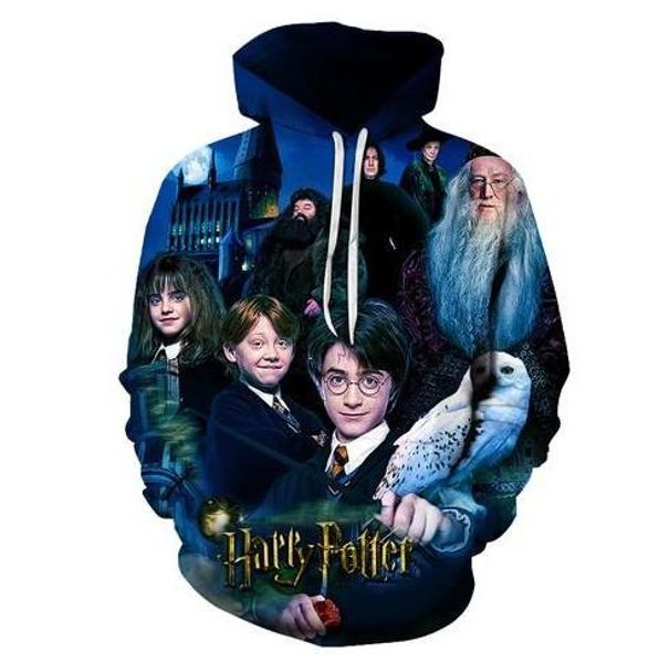 

teenager hoodies men women potter autumn spring 19ss sweatshirts pullovers harry 3d designer, Black