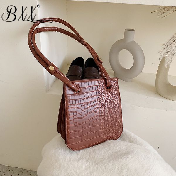 

bxx sac / 2019 fashion autumn winter luxury women's handbags designer vintage crocodile pattern shoulder underarm package zf305