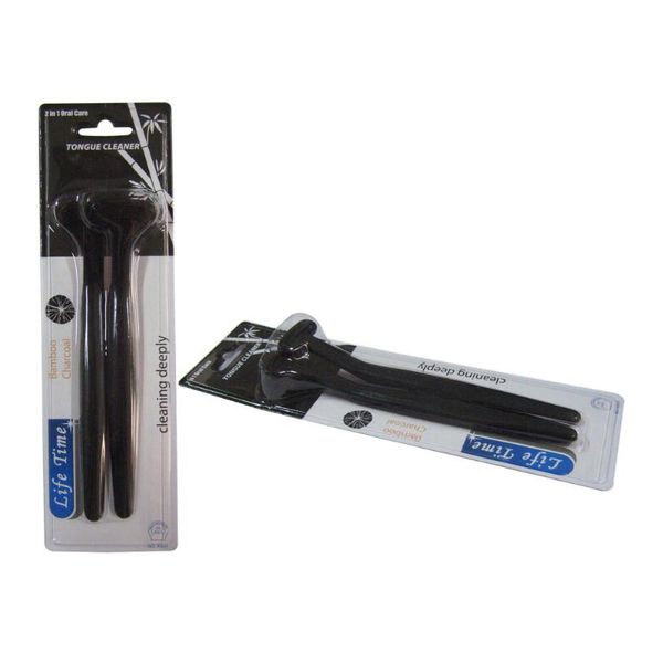 

Life Time 2pcs Set Bamboo Charcoal Deep Cleaning For Men Tooth Coat Cleaning Brush Tongue Coating Cleaning Brushes