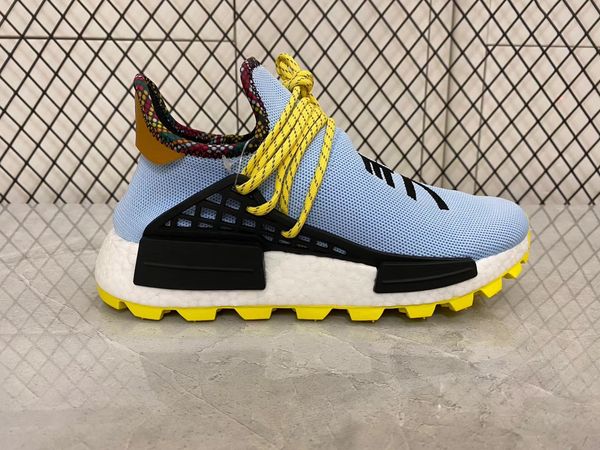 

2019 nmd yellow bbc peace human race pharrell williams men women stylist shoes solar pack mother inspiration pack running sneakers with box, Black