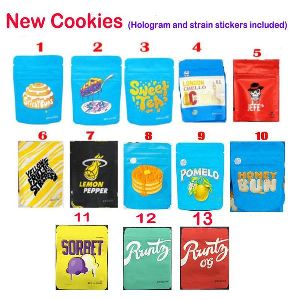 

bags authenticity and ziplock labels 35g pink stickers smellproof bags heatseal with runtz pack holographic mylar 100 resealable zfaaz, Pink;blue