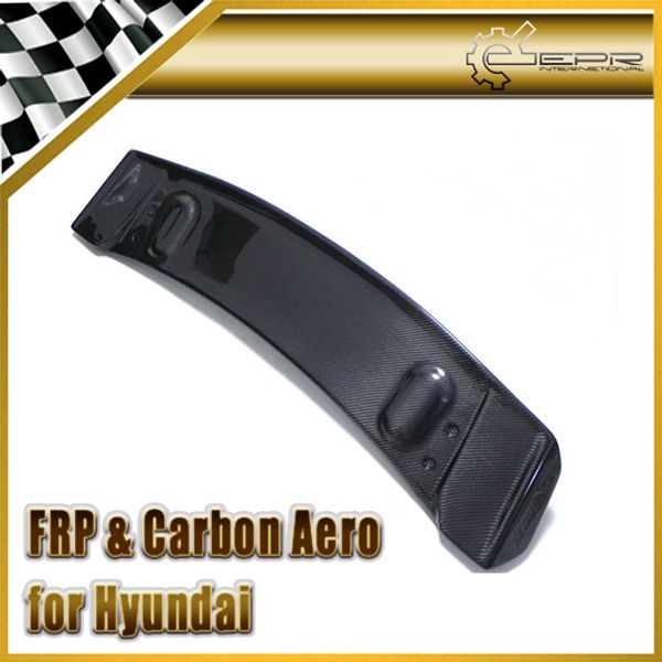 

car-styling for hyundai veloster carbon fiber sequence style rear spoiler fibre trunk wing accessories only fit turbo