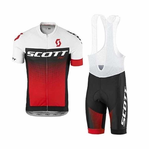 

scott short sleeves cycling jersey kit with 3d gel padded hombre mtb bike clothes racing sport wear quick dry ropa ciclismo 8y, Black;red