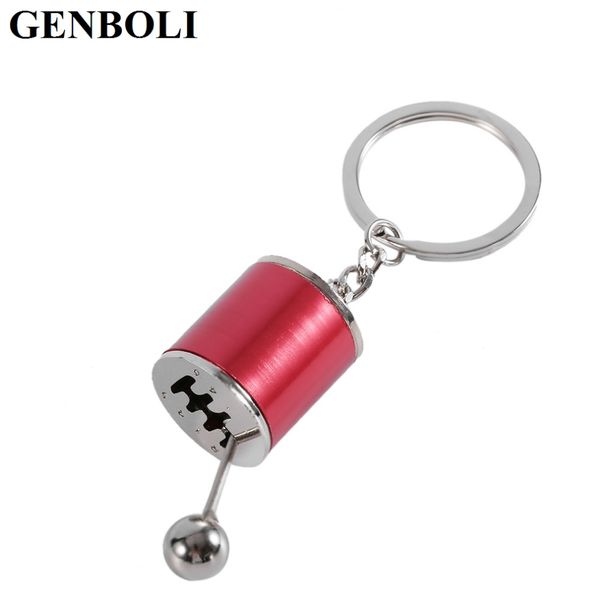 

genboli creative car stalls head keychain simulation model car parts gear position bag accessories 4 colors fashion jewelry, Silver