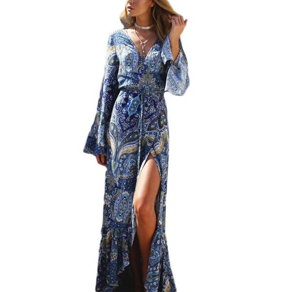 

women's swimwear bohemian maxi dress for women 2021 spring and summer beach vintage boho, White;black