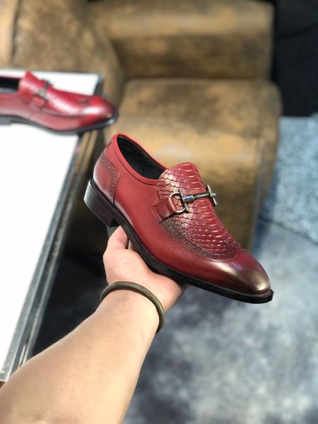 

mens luxury monte carlo designer dress shoes black brown lattice leather casual loafers men slip on pointed oxford shoes with box