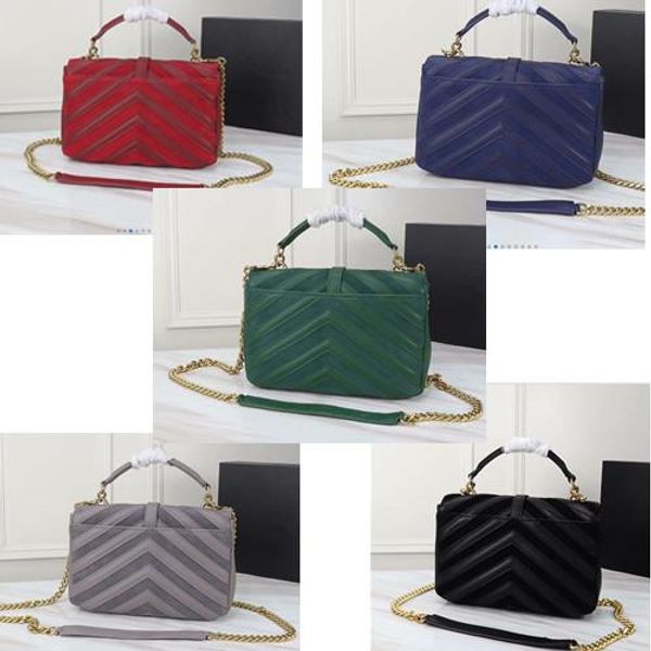 

24cm luxury classic bags v shape flaps chain bag real leather designer handbags women shoulder clutch tote messenger purse