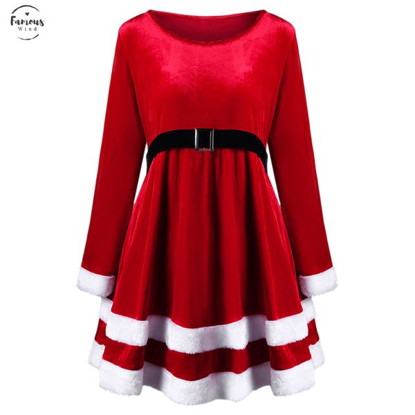

plus size 5xl vintage twill dress women elegant velvet christmas festive dress long sleeves a line dress belts female vestido, Black;gray