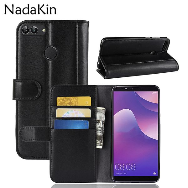 

Кошелек из натуральной кожи для Huawei Mate RS 9 10 P10 P20 Pro P8 P9 Lite Y5 II 2017 Y9 2018 Y7 Nova 2 2i 2S Enjoy 7 7S P