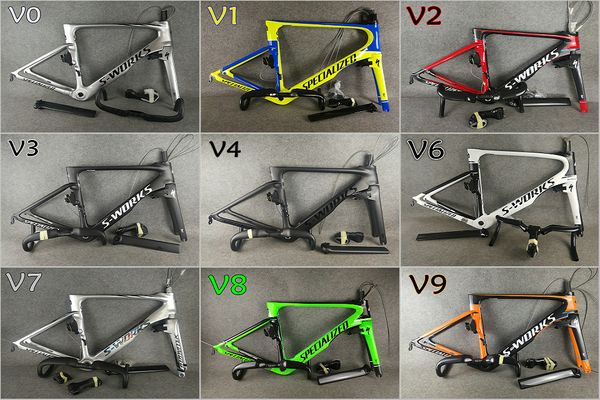 

17 color t1000 ud via carbon road frame handlebar tem front and rear brake with 49 52 54 56 58cm for election t006 hipping