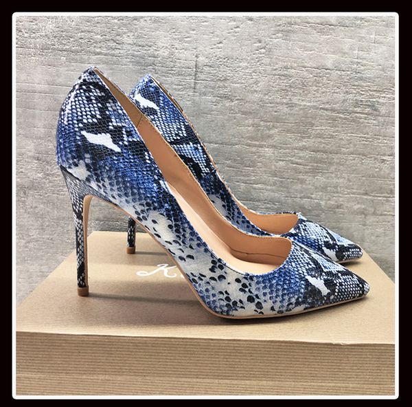 

women lady woman 2019s fashion blue new python snake poined toes wedding heels stiletto high heels shoes pumps boots 12cm 10cm, Black