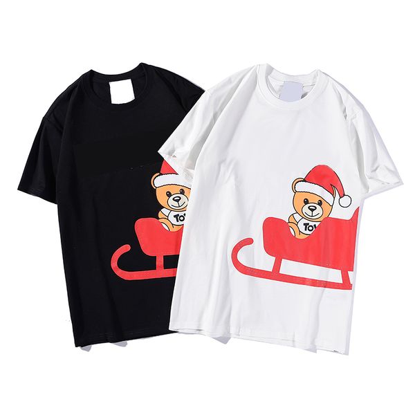 

designer men women brand t shirt luxury short sleeves cute christmas santa claus pure white black summer 2019 new designer t shirt