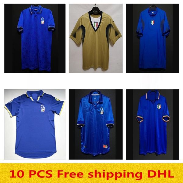 

thailand italia 2006 1994 1996 italy goalkeeper vintage retro r. baggio 2000 1990 maglia da calcio totti del piero pirlo football shirt, Black;yellow