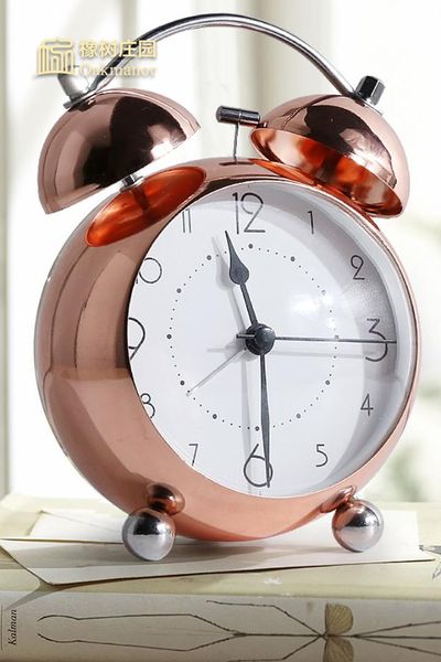 

luxury night light mute alarm clock simple nordic style alarm clock creative luminous reloj despertador metal nn50ac