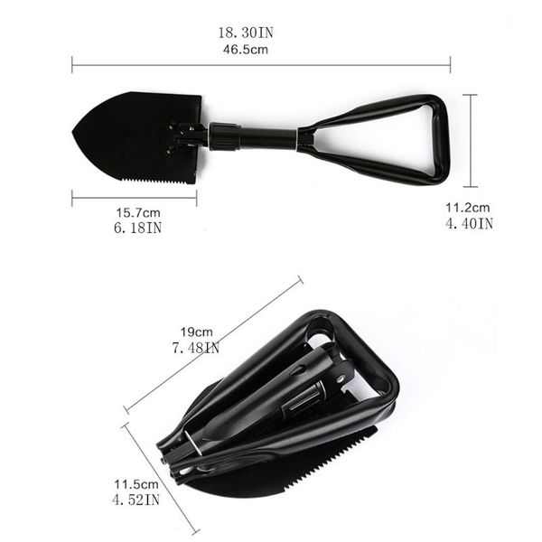 

multi-function folding snow shovel car outdoor emergency collapsible triangle l69e