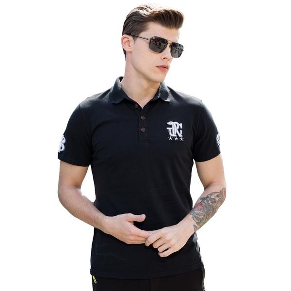 

polo shirt brand clothing homme ralphmen fashion men shirts breathable cotton short fitness summer england style casual, White;black